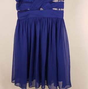 Women. Spaghetti strap. Blue. Mini dress. Size 7/8